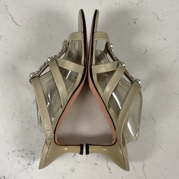 Brighton TESORO Kitten Heel Sandals Women’s Size 9 Color - Biscotti - Taupe - Picture 8 of 16